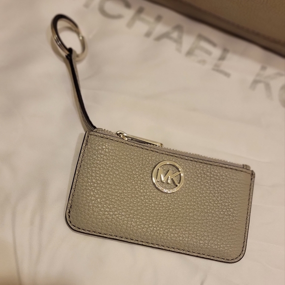 Michael Kors Accessories - Michael Kors Gray Mini Key Chain/Coin Purse